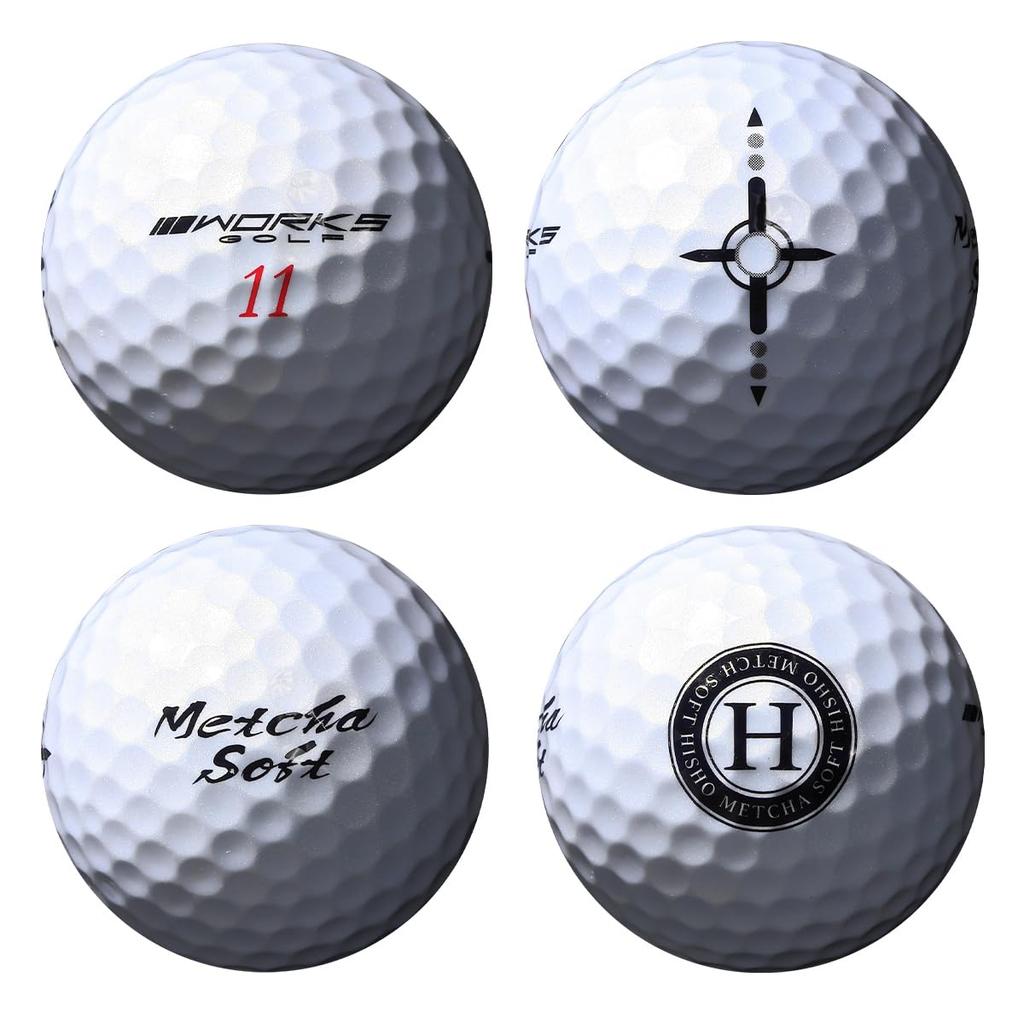 Мячи для гольфа WORKS GOLF Hisho Super Soft Белые с уретановым покрытием (Модель 2025 г.) Мяч с высоким отскоком Уретан с высоким отскоком