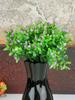 12 шт. Пластиковые искусственные зеленые растения с короткими ветками, пять головок, миланский цветок, украшение для сада на открытом воздухе