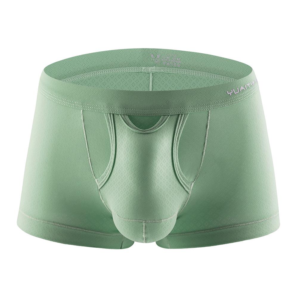 Мужские боксеры-трусы из нейлоновой сетки с дышащей отделкой и средней посадкой, японский стиль