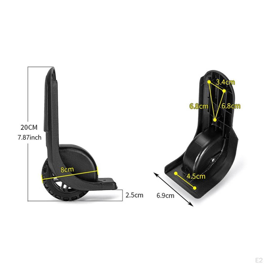 2x сменных багажных колеса, универсальные поворотные для тележек для покупок