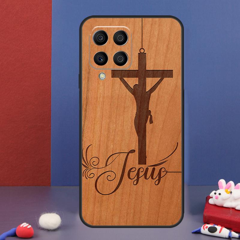 Buddha Jesus Guadalupe Wood Case For Samsung Galaxy M34 M14 M54 M13 M15 M36 M55 M35 M56 M16 M31 M11 M53 M12 M32 M52 M06
