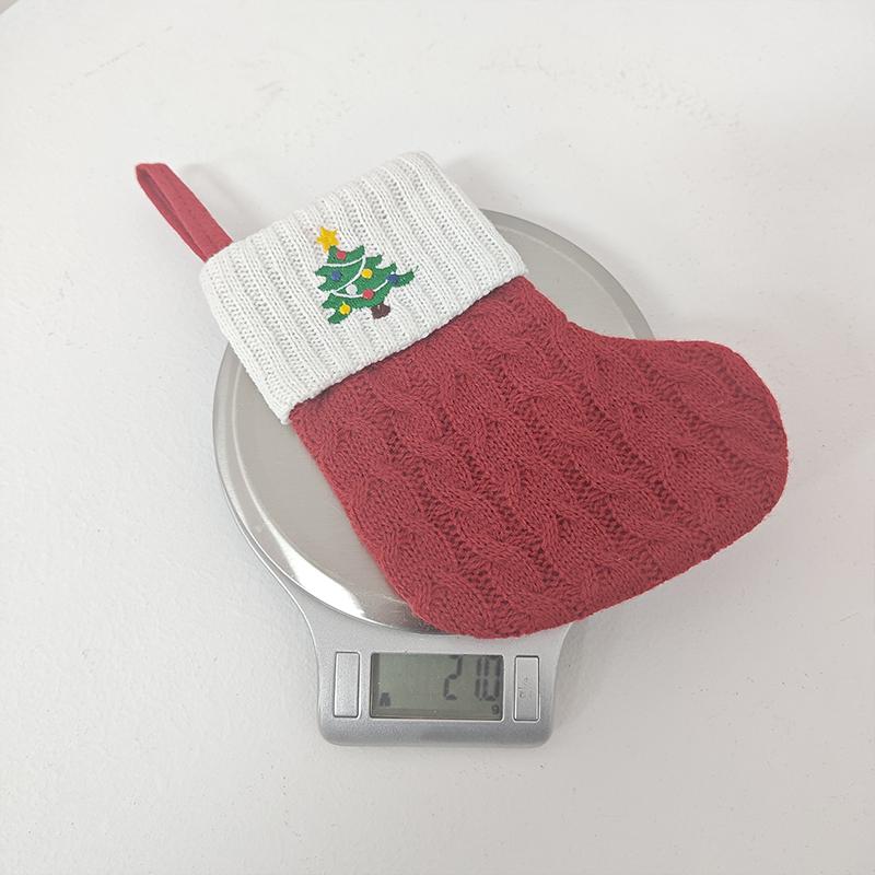 Creative Christmas Decorations Red Knitted Alphabet Embroidered Christmas Socks Color DIY Name Gift Socks