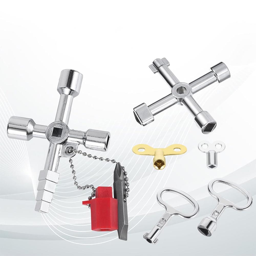 8 шт. Универсальный ключ для строительной техники для выпускных клапанов и кранов, распределительных коробок