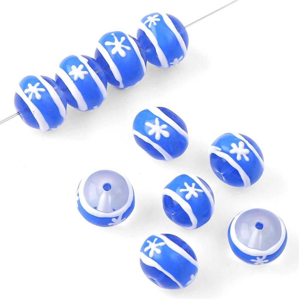 2 шт./пакет, ручная роспись, забавные цветные стеклянные бусины для DIY ожерелье, браслет, серьги, изготовление ювелирных изделий, аксессуары для рукоделия