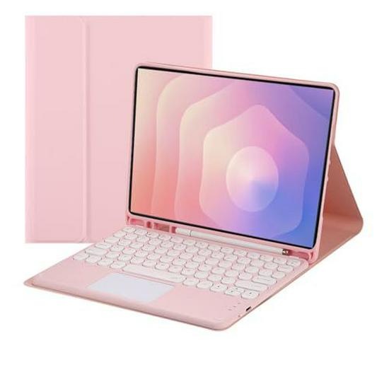 Совместимый Bluetooth-клавиатура Защитный чехол для планшета Samsung S11, S10 Lite TPU-оболочка для Испании/Франции.
