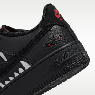 Kids' Sneakers Nike Air Force 1 Low LV8 Black University Red (GS) Black/Black/University Red