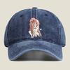 Surreal Girl with Eyes Illustration Fashion Washed Baseball Cap Hat Outdoor Activities