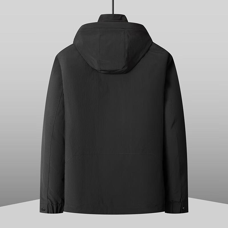 Мужская зимняя куртка Dibinze больших размеров на флисовой подкладке со съемным капюшоном.