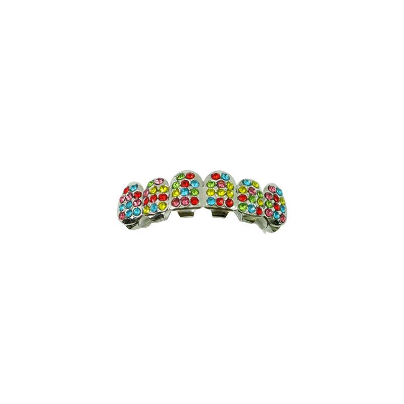 Colorful Rhinestone Hip Hop Grillz: Trendy European & American Street Rap Tooth Decoration