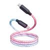120 Вт Светодиодный RGB USB A на Type-C Кабель для зарядки и синхронизации данных для 17 16 15 Pro Huawei Samsung Oppo