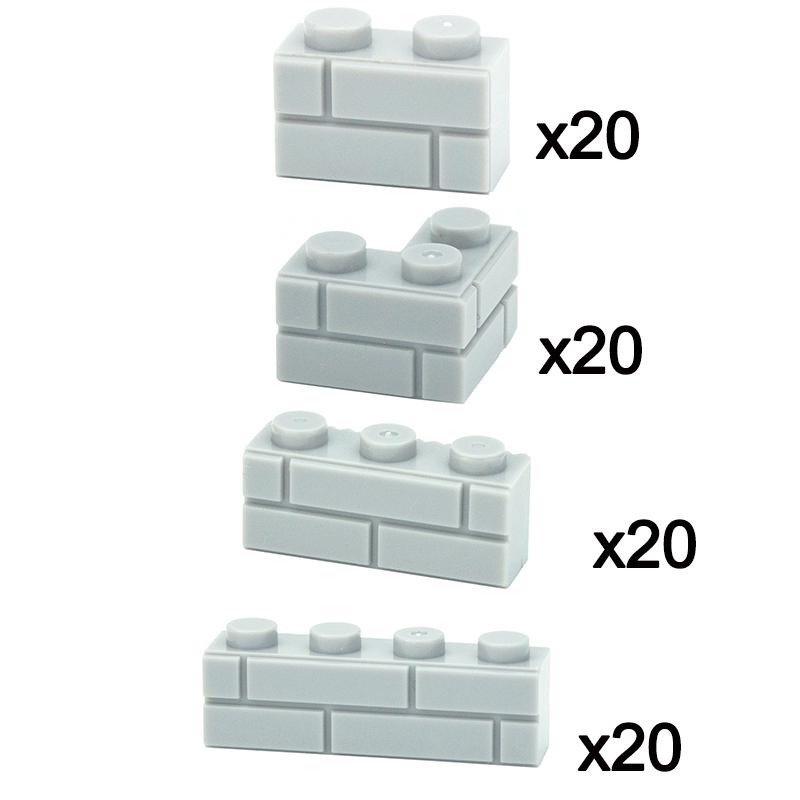 DIY Building Blocks Wall Figures Bricks 1x2 1x3 1x4 L Dots Educational Creative Construction Brick Size Compatible Small Bricks