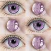 2 шт. Пражские фиолетовые контактные линзы для цветного макияжа глаз, годовое использование, 14,2 мм, мягкие линзы, косметика