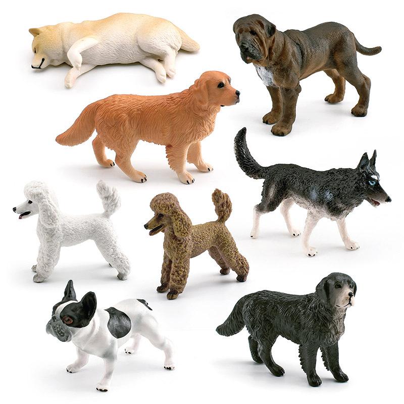 Simulated Animal 8 Pet Dog Toys Golden Retriever Labrador Husky Shiba Bullfighting White Poodle
