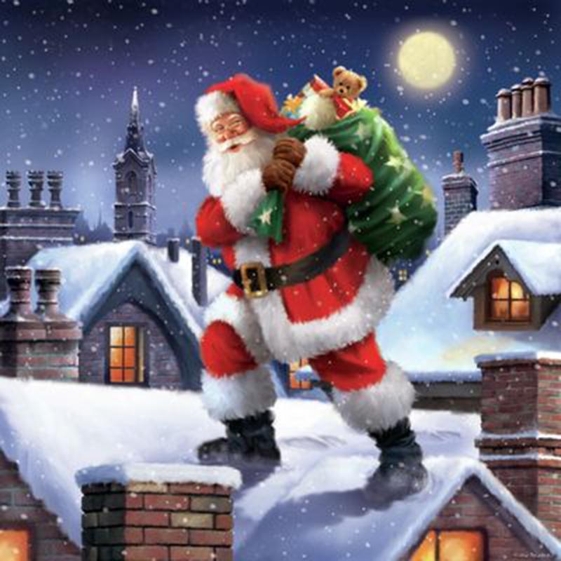 DIY Santa Claus 5D Diamond Painting Full Round Drill Christmas Gift Diamond Embroidery Cross Stitch Mosaic Kits Art Home Decor