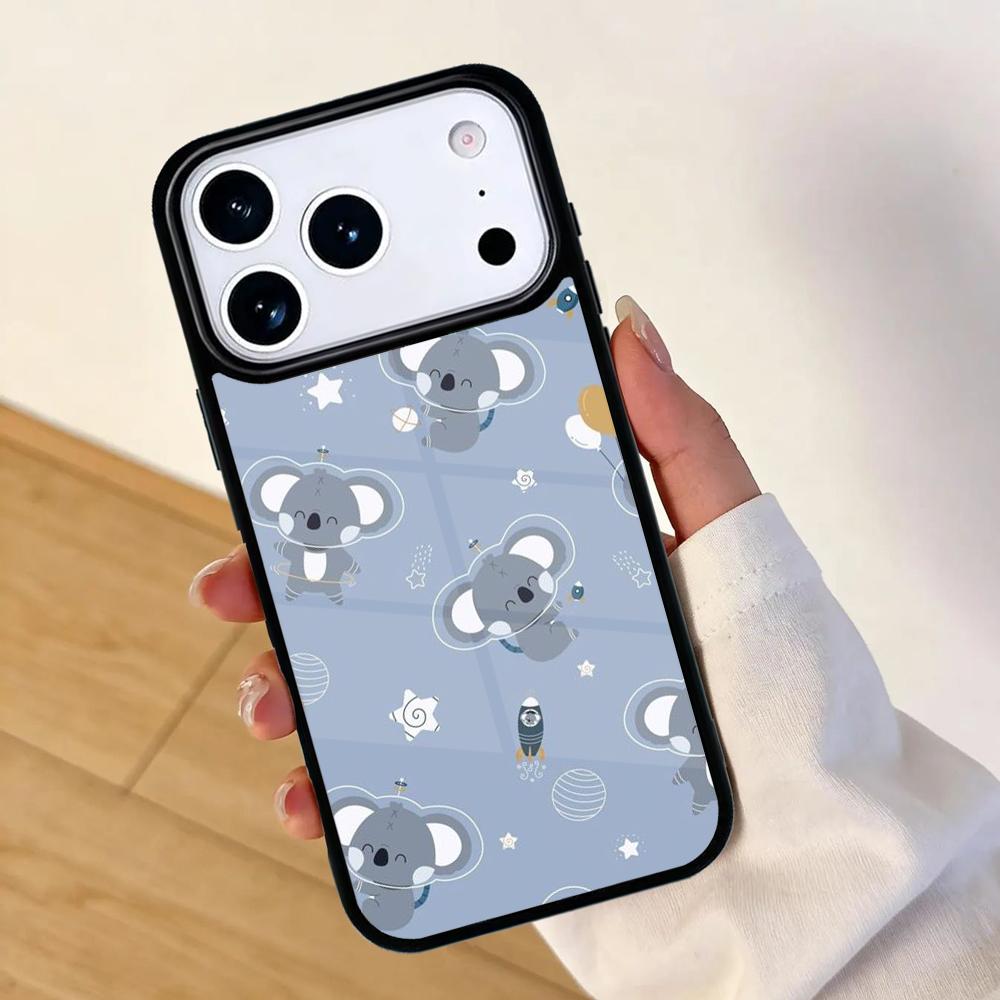 Cute Koala Pattern Mobile Phone Case for IPhone 17 AIR 16pro Max 15 14 13 12 11 Bumper Cover