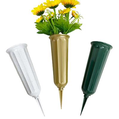 Подставка для цветов с шипом, ваза для цветов на кладбище в День памяти, многоразовый держатель для букетов, вставка для надгробия, газон, декор