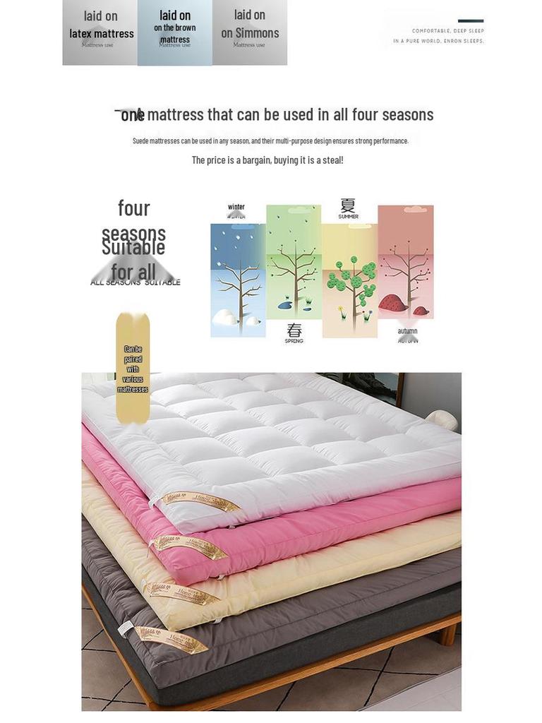 Three-Dimensional Down-Like Mattress Pad - Hotel Quality, Thick, for Dorms, Singles & Doubles, Lamb Wool