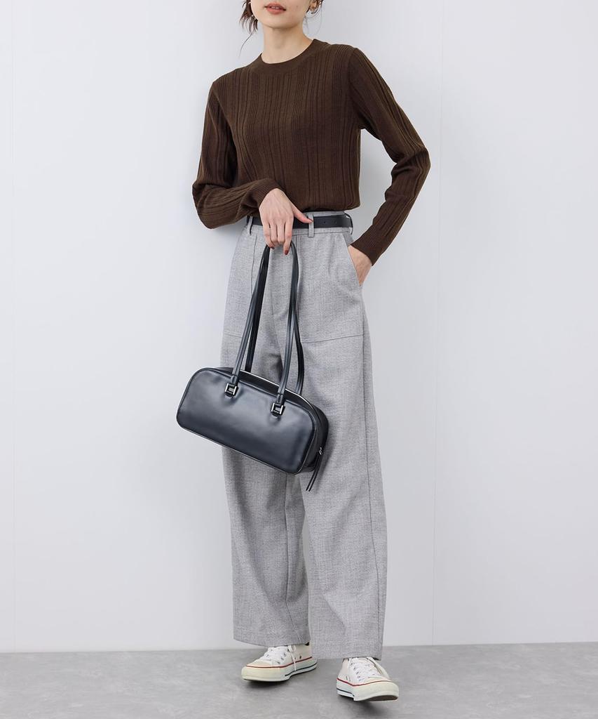 ROPE PICNIC Random Rib Knit Dark Brown Women's Pullover, GDM54180, (20)