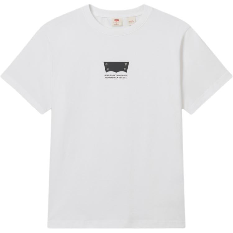 Levi's T-Shirts Men's White Crew Neck Moderate Straight Fit 002X5-0001