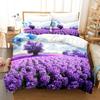 Purple Bedding Set Polyester Duvet Cover Quilt Cover 3D Comforter Cover Lavender Butterfly Double Full King Queen Twin Single