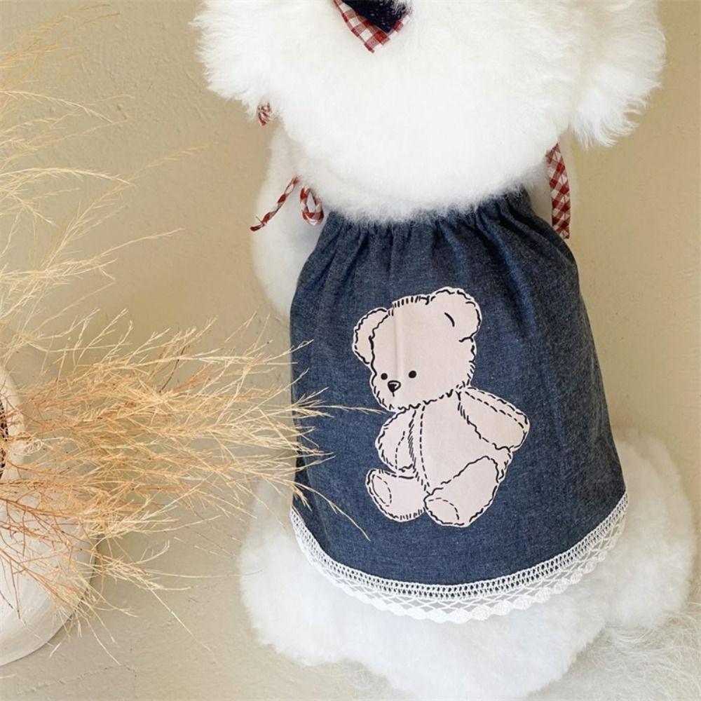 Cute Dog Dress Cartoon Dog Vest Pet Supplies Cat Princess Skirt  Spring