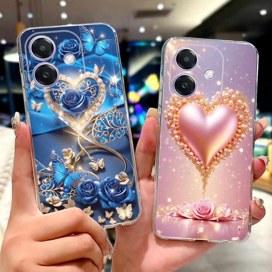 Чехол для Oppo A3 A3x 4G CPH2641 Роскошный Модный Расписной Чехол Прозрачный Силиконовый Чехол для Телефона Для Oppo A3x OppoA3 OppoA3x 4G Мягкий Чехол