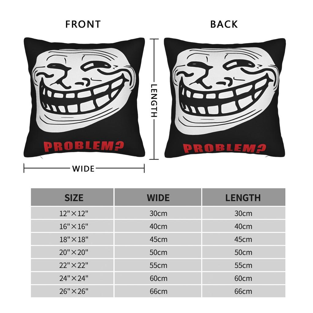 Мем Trollface Rage Comic Смешная Шутка Тролля Интернет Наволочки Винтажная Наволочка Для Свадебной Вечеринки Домашний Декор Чехол на Подушку