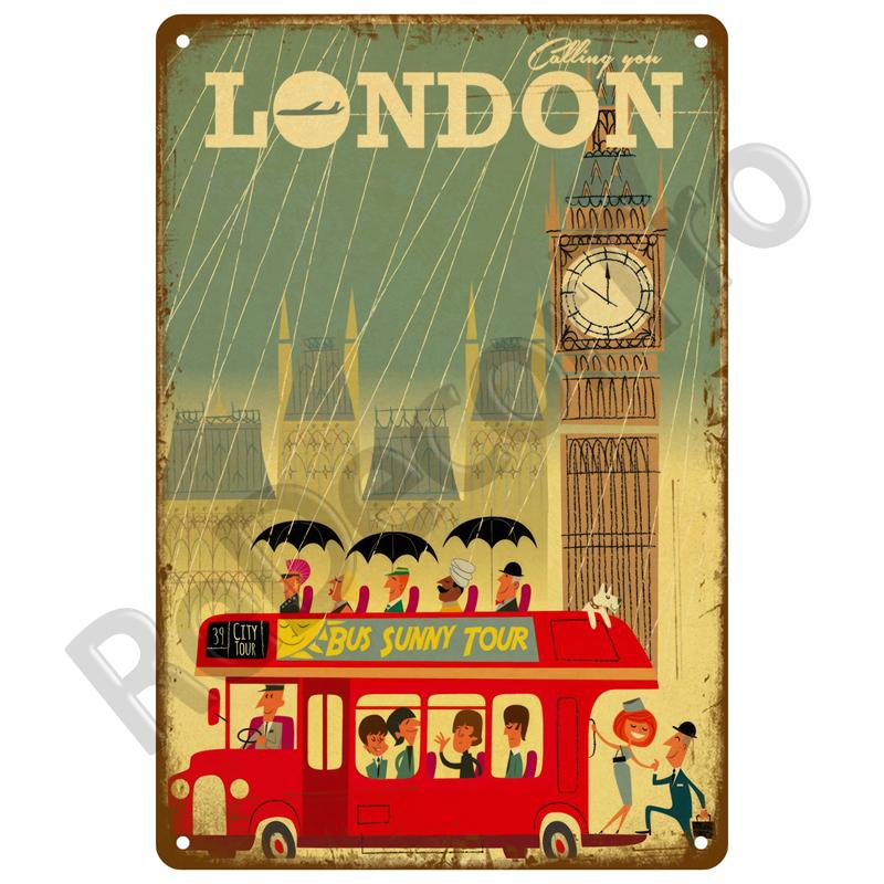 Винтажные летние пляжные металлические вывески, знаменитый городской пейзаж, постер, жестяная вывеска, ретро настенный художественный декор для гостиной, дома, на берегу моря