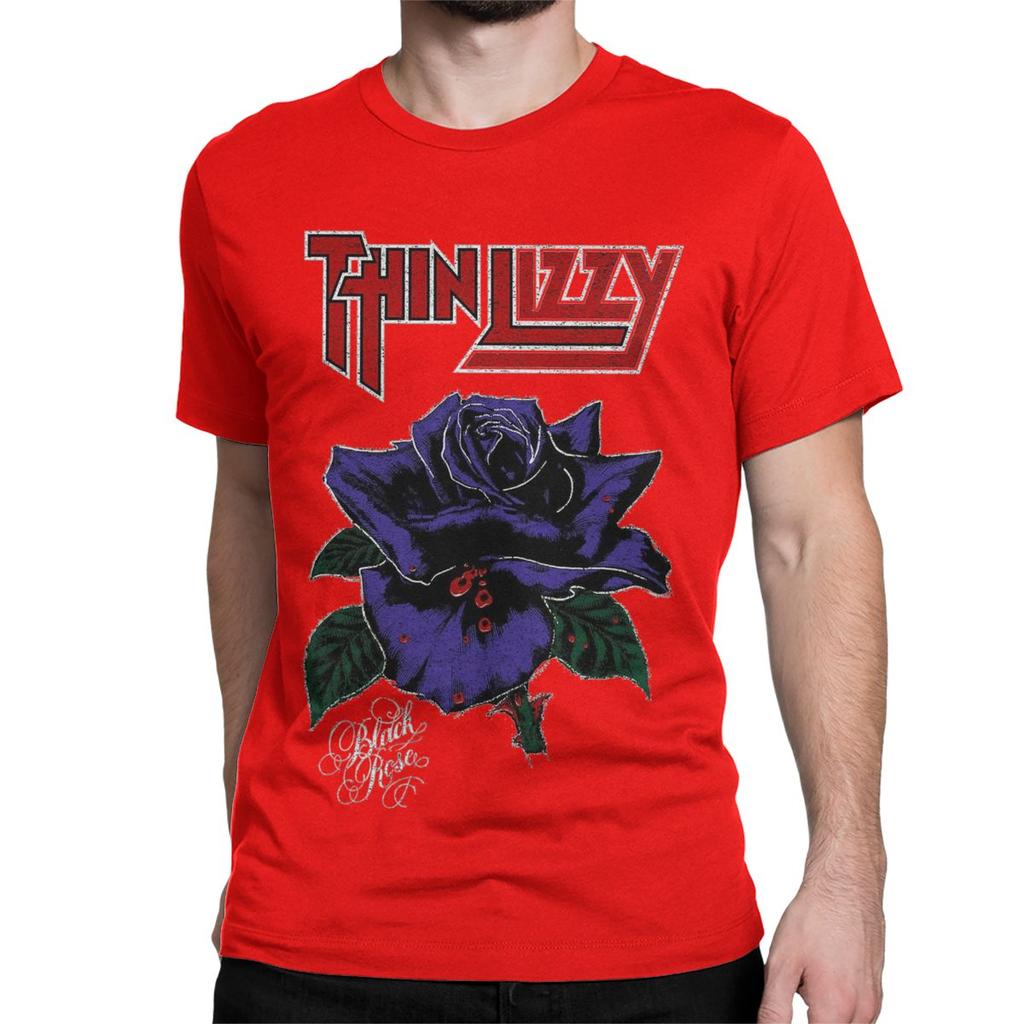 Fashion Rock Band 90s T-Shirt Unisex's Round Collar 100% Cotton T Shirt Thin Lizzy Short Sleeve Tees Classic Clothes