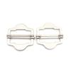 3Pcs Metal Two Slides Tri-Glide Buckles For Suit Vest Shoulder Leather Bag Strap Belt Slider Adjustment Rectangle Buckle