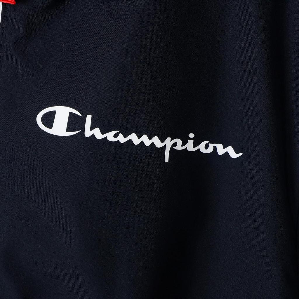 Champion Relax Fit Script Kids' Jacket, Water-Repellent, Logo, Packable, Boys' Casual, Black, CK-A610