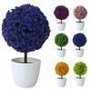 Lifelike Artificial Potted Plant Plastic Grass Ball Topiary Tree Home Decor