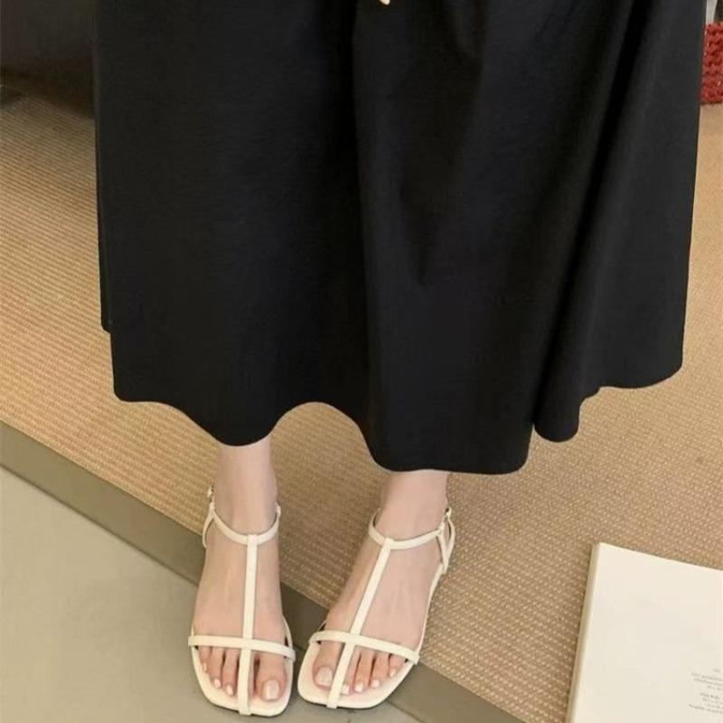 Мода 2025 Новые гладиаторские женские сандалии Летняя мода Открытый носок Сандалии на платформе Женская уличная пляжная обувь на плоской подошве