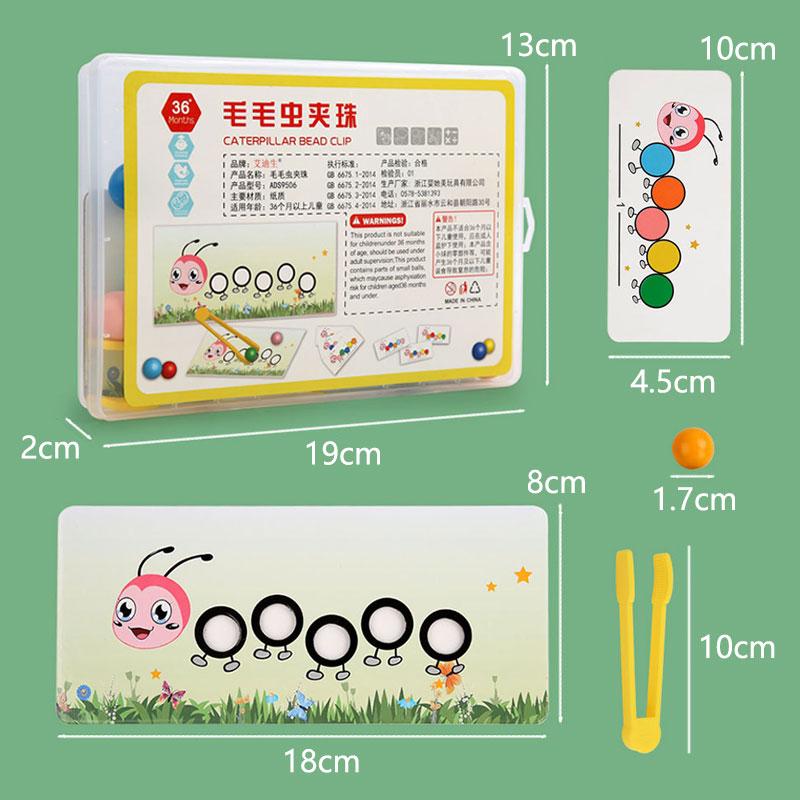 Деревянные зажимы для бусин, игры Монтессори, соответствующие цвета, обучающий набор для прихода, обучение точным движениям, образовательные для
