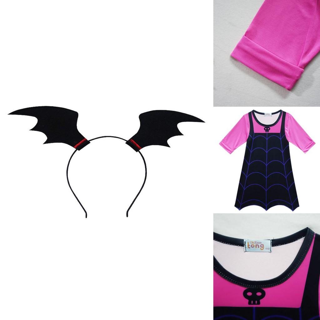 Exquisite Cartoon Vampirina Girls One Piece Sweat Dress Perfect For Birthday Celebrations
