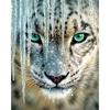 5D Diy Cross Stitch "Tiger & Icicle" Diamond Rhinestone Mosaic Decor Painting Gift