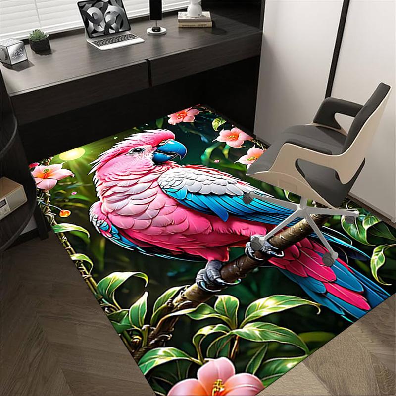 1PC parrot, jungle Extra Large Non Slip Floor carpet, Office, family, Studio Large Area Rug Indoor Rugs, Bold Statement Piece