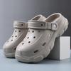 Hole Shoes Men Eva Summer Wear Thick-soled Home Indoor Non-slip Summer Wear-resistant Bag Head Cool Slippers Women