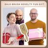 2pcs Bald Man's Comb, Bald Man Joke Hairbrush Bald Mans Comb and Brush Hairless Combing Funny Wooden Grooming Tool Gag Gift for Bald Man Father Dad