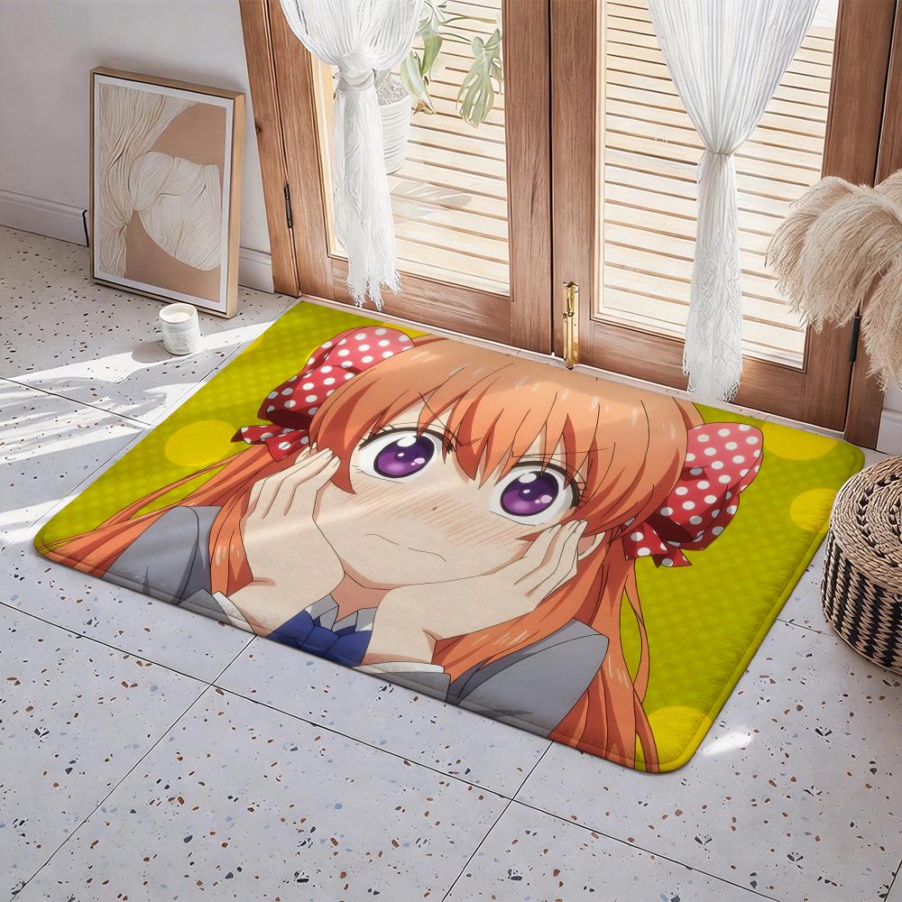 Anime M Monthly Girls' Nozaki kun Floor Mat Eco Flannel Doormat Non Slip Odorless Indoor Floor Rug Soft Short Plush Home Mat