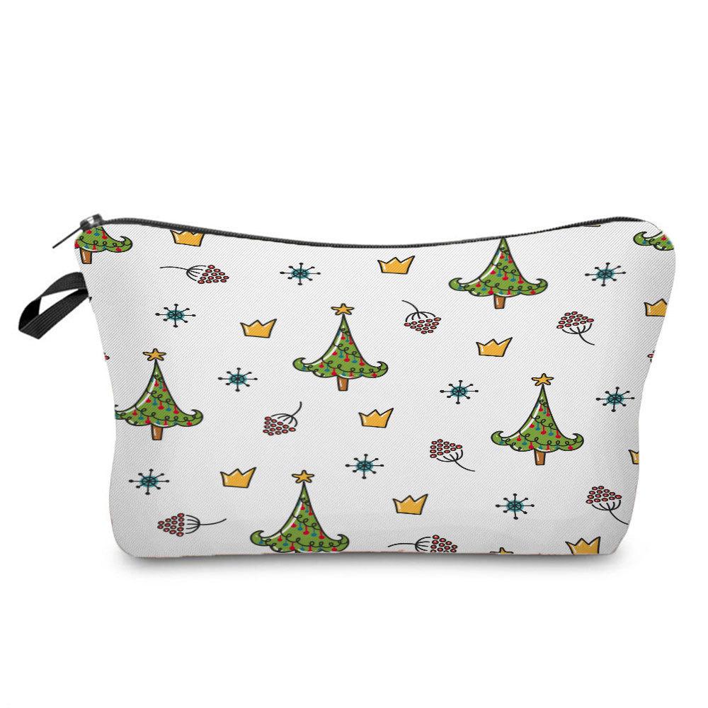 Женская Рождественская подвеска Принт Косметичка Органайзер для туалетных принадлежностей Дорожный чехол для хранения 6693