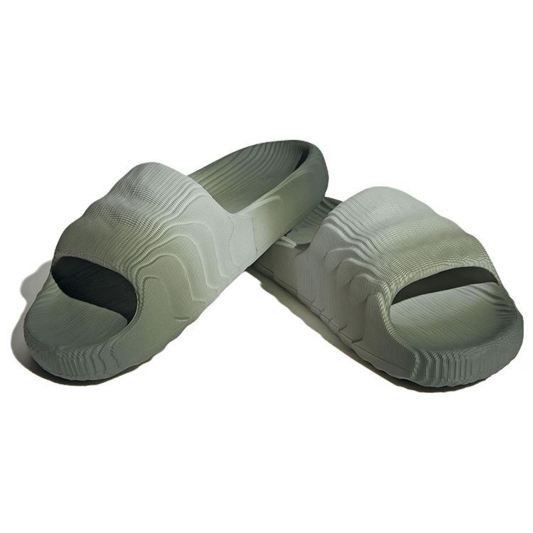 Adidas Adilette 22 Slide Gradient Pack - Wonder Silver Unisex Sneakers Silver-Green Core-Black IG7494