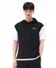 CHASECULT Men'S Layered Short Sleeve Hoodie - Black