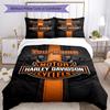 Мотоциклы Harley-davidson Напечатайте свое имя Комплект постельного белья Дышащий пододеяльник с наволочками Декор для дома Подарок на день рождения