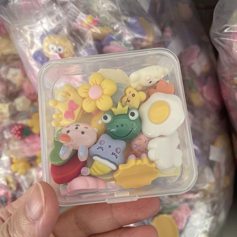 20Pcs 3D Cartoon Diy Handmade Children'S Hair Clip Water Cup Shoes Decor Stickers Cream Adhesive Resin Accessories