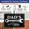 2D Flat, 1pc Dad's Fix-It Shop Aluminium Sign 8x12 Inch - Wrench Design, "If Dad Can't Fix It" Quote, Garage & Workshop Decor, Father's Day Gift for