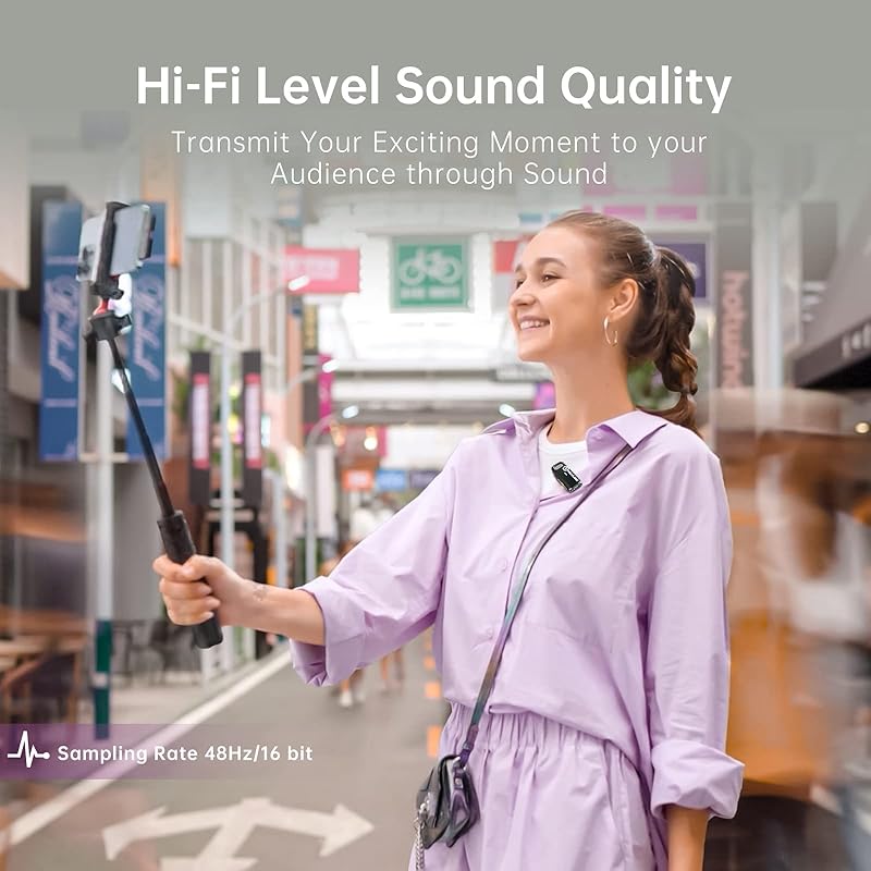 [MFi & Technical Conformity Certification Obtained] Wireless Microphone - Pin Microphone - Compatible with iPhone/iPad - Wireless Pin Microphone -