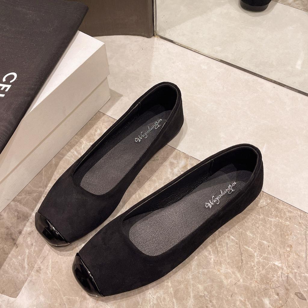 Flat-bottomed Temperament Apricot Single Shoes Spring and Autumn 2025 New Summer Gentle