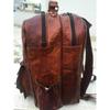 Мужской БОЛЬШОЙ Рюкзак Натуральная Коричневая Винтажная Кожаная Сумка Для Ноутбука Рюкзак Дорожная Сумка
