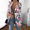 Women's Casual Fashion Print Lapel Long Sleeve Slim Fit Small Button Jacket